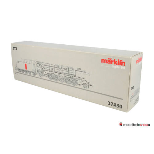 Marklin H0 37450 Zware goederentreinlocomotief met getrokken tender - Modeltreinshop
