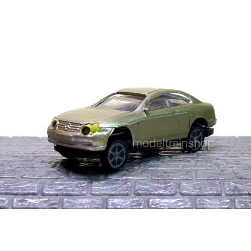 H0 - Auto Goud met Voor- en Achter Led licht - Modeltreinshop