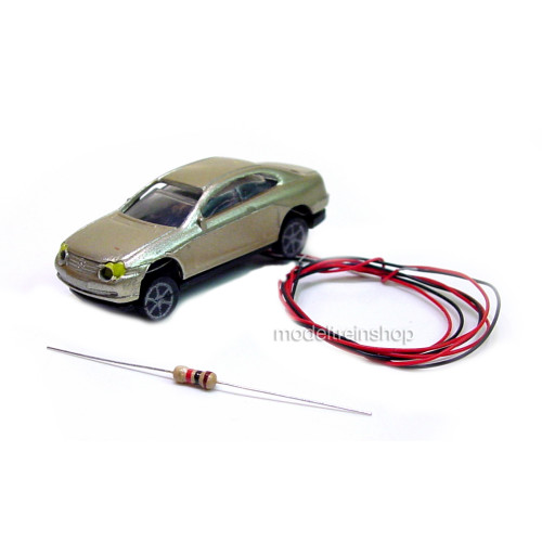 H0 - Auto Goud met Voor- en Achter Led licht - Modeltreinshop