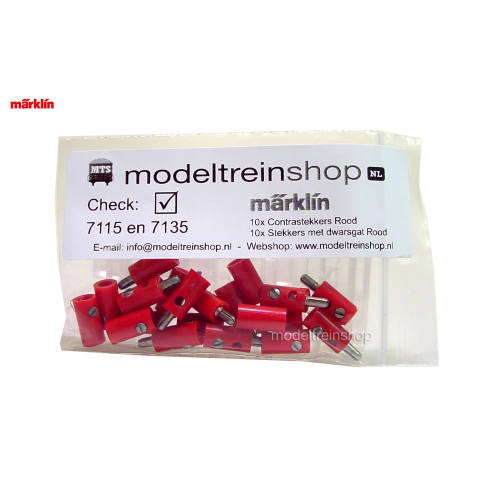 Marklin H0 7115 en 7135 Rood Pluggen en moffen - Modeltreinshop