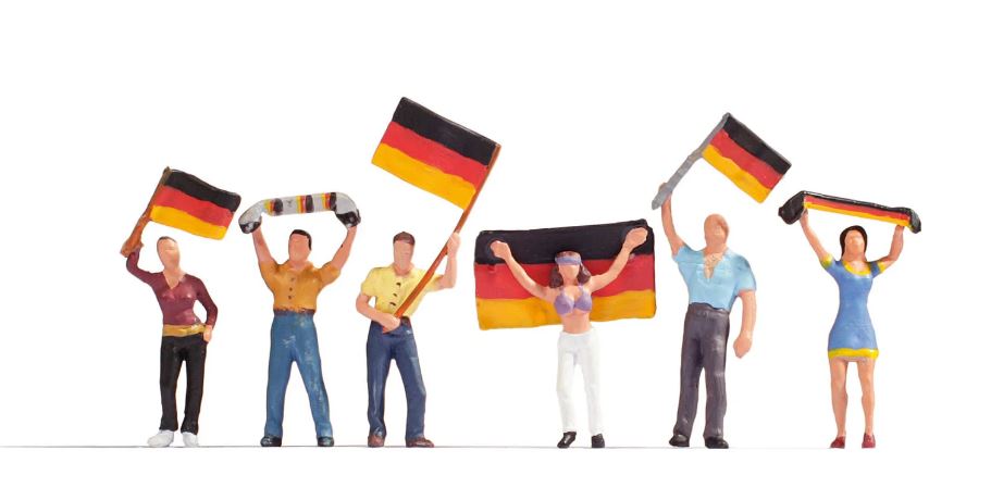 Noch H0 15966 Duitse voetbal fans EK 2021 - Modeltreinshop