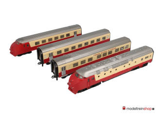 Marklin 3071 + 4071 V01 TEE NS Treinstel met extra tussenrijtuig Edelweiss - Modeltreinshop