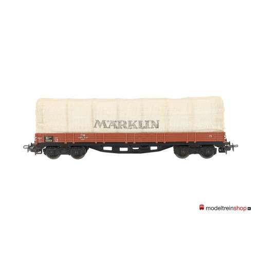 Marklin H0 4517 V03 Lageboordwagen met huif 00t / Rklmm-tu DB - Modeltreinshop