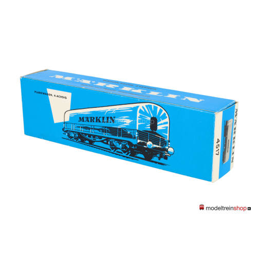 Marklin H0 4517 V03 Lageboordwagen met huif 00t / Rklmm-tu DB - Modeltreinshop