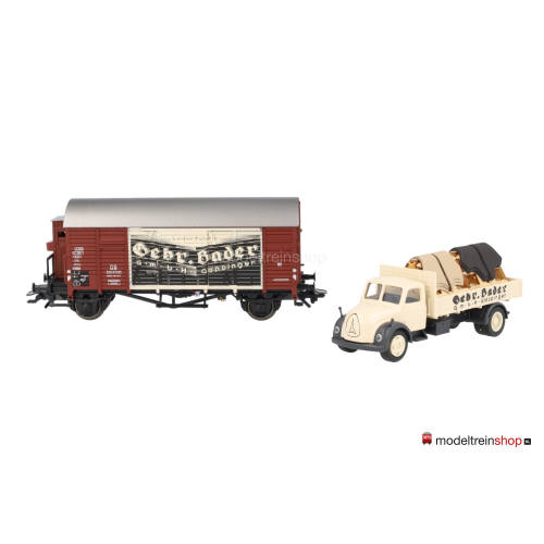 Marklin H0 48111 Museum Wagen Set 2011 Lederfabrik Gebr. Bader GmbH Göppingen - Modeltreinshop