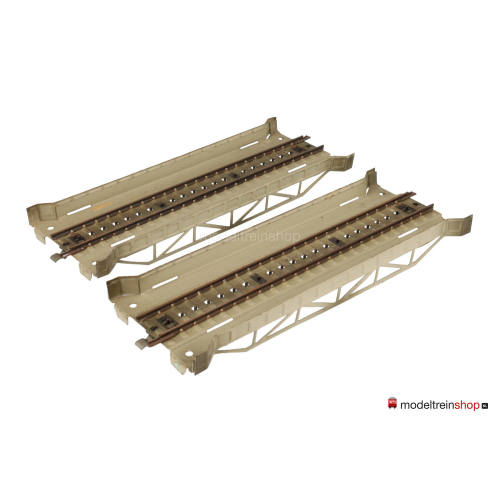 Marklin M Rail H0 7168 V02 2x Rechte oprit, brug van metaal - Modeltreinshop