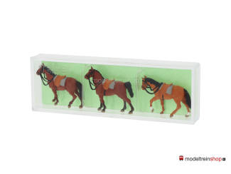 Preiser H0 0072 3 Paarden - Modeltreinshop