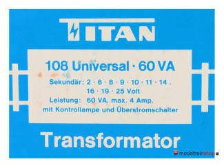 Titan 108 voor Marklin Transformator Universal