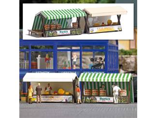 Busch H0 1822 Marktkramen augurken & kaas - Modeltreinshop