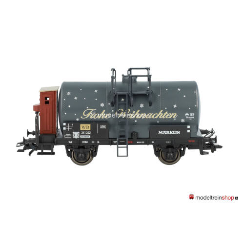 Marklin H0 48422 Ketelwagen met remhuisje Weihnachten 2022 - Kerstwagen - Modeltreinshop