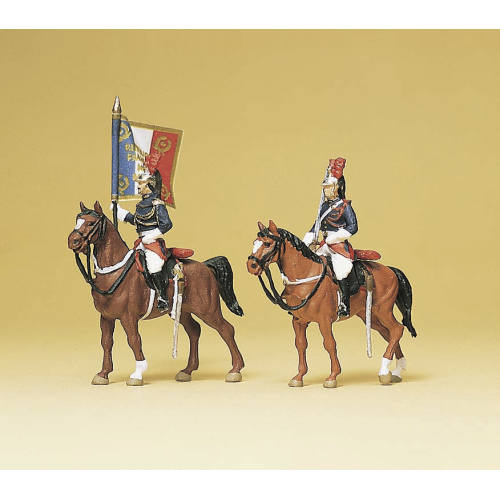Preiser H0 10460 Garde Republicaine te paard standaard dragers - Modeltreinshop