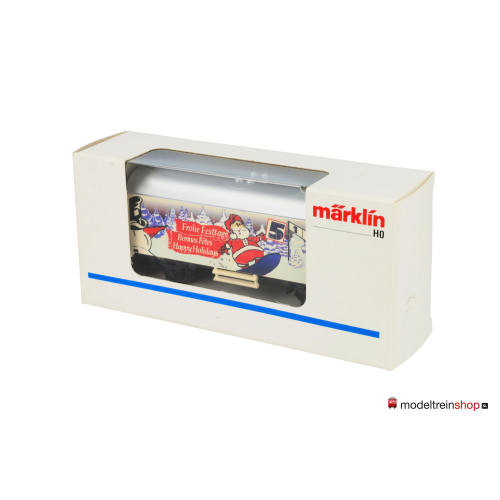 Marklin H0 4415-S46 gesloten goederenwagen Märklin "Frohe Festtage" 1994 - Modeltreinshop