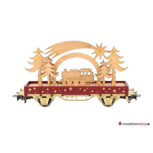 Marklin H0 48409 Opengoederenwagen (niet origineel) met houtsnijwerk 2009 kerstwagen - Modeltreinshop
