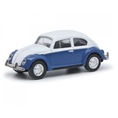 Schuco H0 26706 VW Kever blauw wit - Modeltreinshop