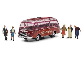 Schuco H0 26692 Setra S6 Die Wandervögel & 5 figuren - Modeltreinshop