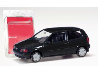 Herpa H0 012140-006 VW Polo 2d Zwart - bouwpakket - Modeltreinshop