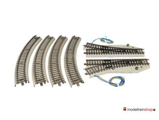 Marklin Primex M Rail H0 5039 - Electrische Rechte Wissel set - Modeltreinshop