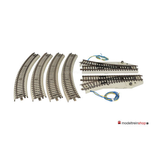 Marklin Primex M Rail H0 5039 - Electrische Rechte Wissel set - Modeltreinshop