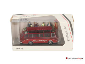 Schuco H0 26692 Setra S6 Die Wandervögel & 5 figuren - Modeltreinshop