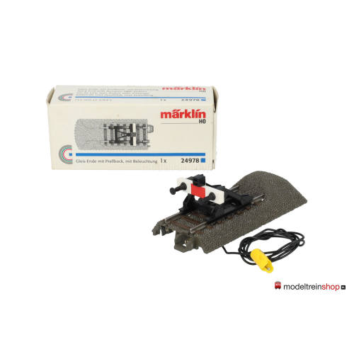 Marklin C Rail 24978 Raileinde met stootblok met verlichting - Modeltreinshop