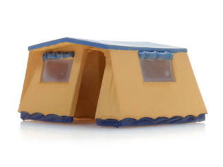 Artitec N 316.117 Bungalow tent kant en klaar resin, geverfd - Modeltreinshop