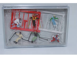 Preiser H0 10313 Afdalende skieers - Modeltreinshop