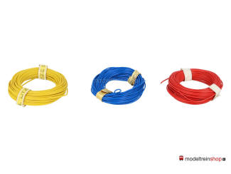 Electradraad assortie Blauw - Geel - Rood - Modeltreinshop