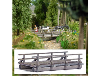 Busch H0 1850 kleine brug van echt hout - Modeltreinshop