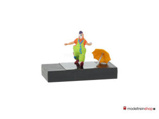 Preiser H0 29001 Circus Clown met Paraplu kapot - Modeltreinshop