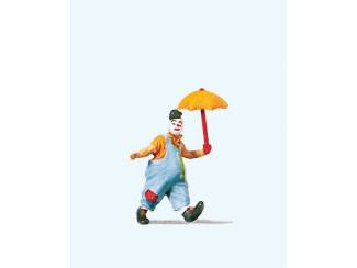 Preiser H0 29001 Circus Clown met Paraplu - Modeltreinshop