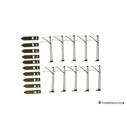 Marklin M rail H0 7009 V3 Aansluit Bovenleiding mast 10 stuks in ovp - Modeltreinshop