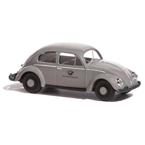 Busch H0 52964 VW Kever ovaal raam grijs DBP 1955 - Modeltreinshop