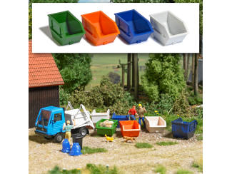 Busch H0 7753 4 overslagcontainers 2,5 m³ - Modeltreinshop