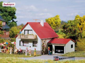 Auhagen H0 12222 Huis met garage - Modeltreinshop