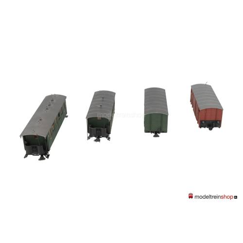 Bemo H0e wagenset 4 stuks MB316 - Modeltreinshop