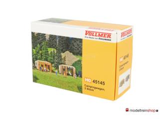 Vollmer HO 45145 kampeerauto - Caravans 2 stuks - Modeltreinshop