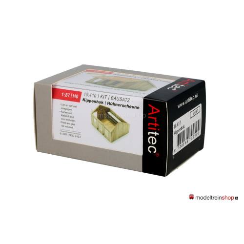 Artitec H0 10.410 Kippenhok bouwpakket uit resin, ongeverfd - Modeltreinshop