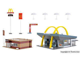 Vollmer HO 43635 McDonald's fastfoodrestaurant met McCafé - Modeltreinshop