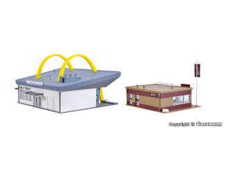 Vollmer HO 43635 McDonald's fastfoodrestaurant met McCafé - Modeltreinshop