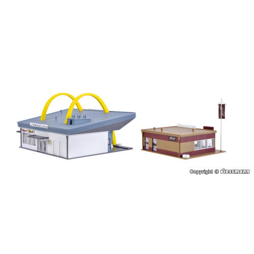 Vollmer HO 43635 McDonald's fastfoodrestaurant met McCafé - Modeltreinshop