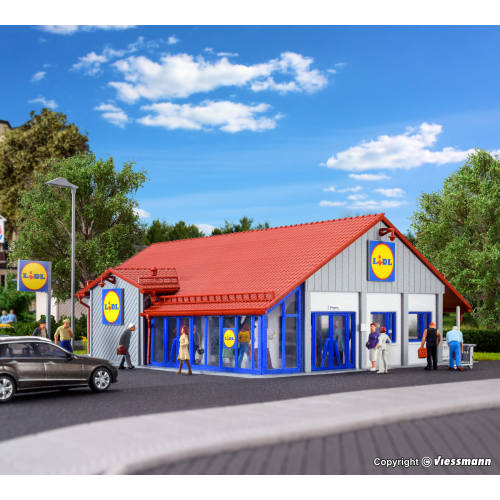 Vollmer HO 43662 Supermarkt LIDL - Modeltreinshop