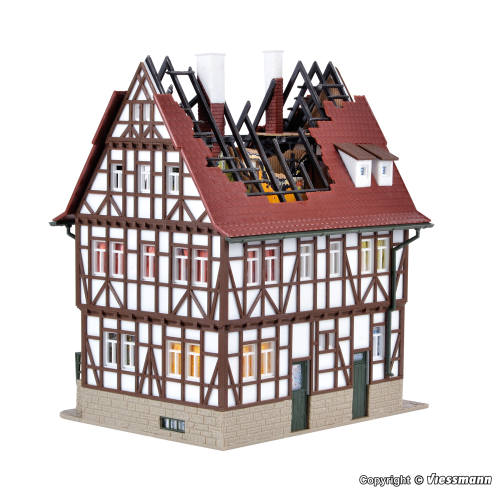 Vollmer HO 43728 Brandend huis - Modeltreinshop