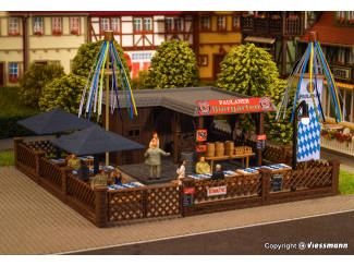 Vollmer HO 43784 Biergarten met toebehoren - Modeltreinshop