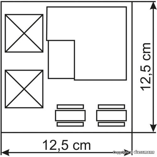 Vollmer HO 43784 Biergarten met toebehoren - Modeltreinshop