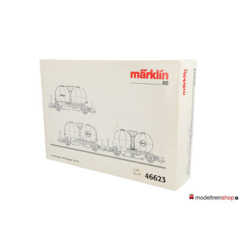 Marklin H0 46623 Wagenset Stofcontainerwagen set "Bollenwagen NS" (silowagen) - Modeltreinshop