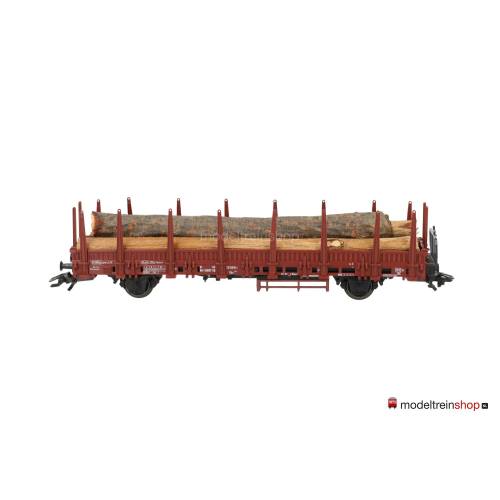 Marklin H0 4694 V03 Rungenwagen Kbs 443 van de DB met hout lading - Modeltreinshop
