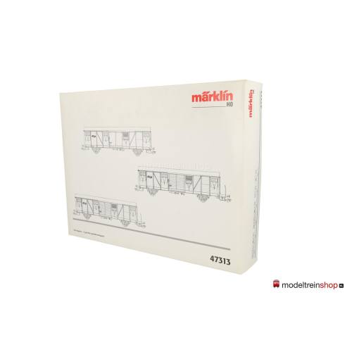 Marklin H0 47313 Gesloten goederenwagen set NS - Modeltreinshop