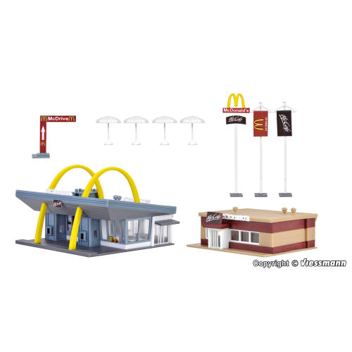 Vollmer N 47766 McDonald's fastfoodrestaurant met McCafé - Modeltreinshop