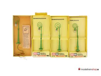 Brawa H0 5110 Parkverlichting groen 4 stuks - Modeltreinshop