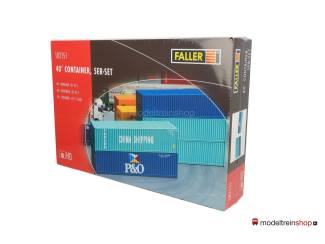 Faller HO 182151 40' Container set 5 stuks - Modeltreinshop